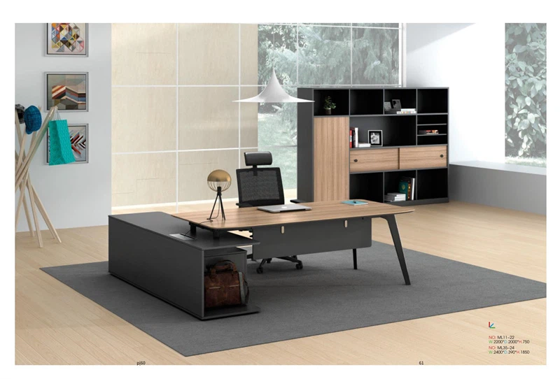 Executive Desk With Side Cabinet