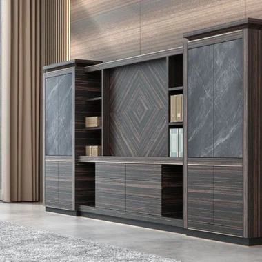 Modern New Wood Design Furniture 2 Door Bookshelf Executive Storage Office Filing Cabinet