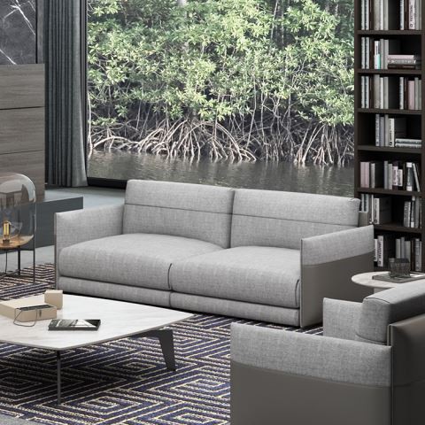 New Fancy Fabric Sofa Wooden Frame Reclining Couch Set Modern Designs Living Room Furniture Luxury PU Leather Sofa