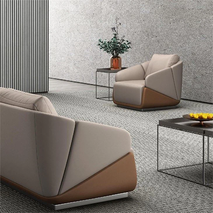 High Tech Microfiber Leather Single Seater Sofa