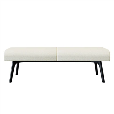 Bay‑2‑0B0A Modular Sofa – Moulded Foam Body · Black Metal Legs