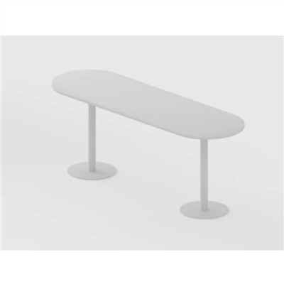 Contemporary Dual-Base Lounge Table For Collaborative Spaces