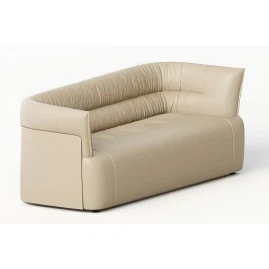 Leather-Wrapped Three-Seater Sofa For Reception & Hospitality
