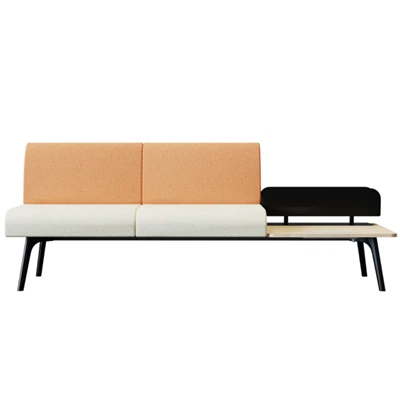 Moulded Foam Modular Sofa With Side Table