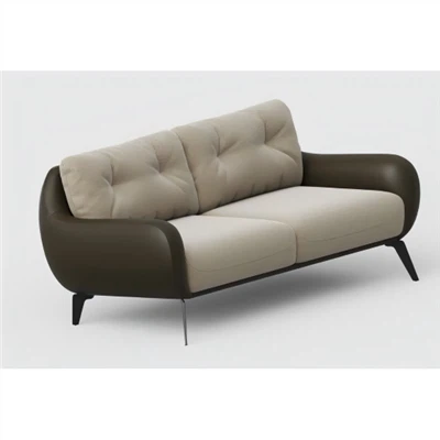 Three-Seater Sofa With Metal Legs