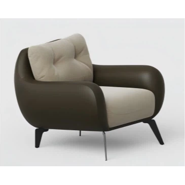 Single Sofa with Contoured Frame